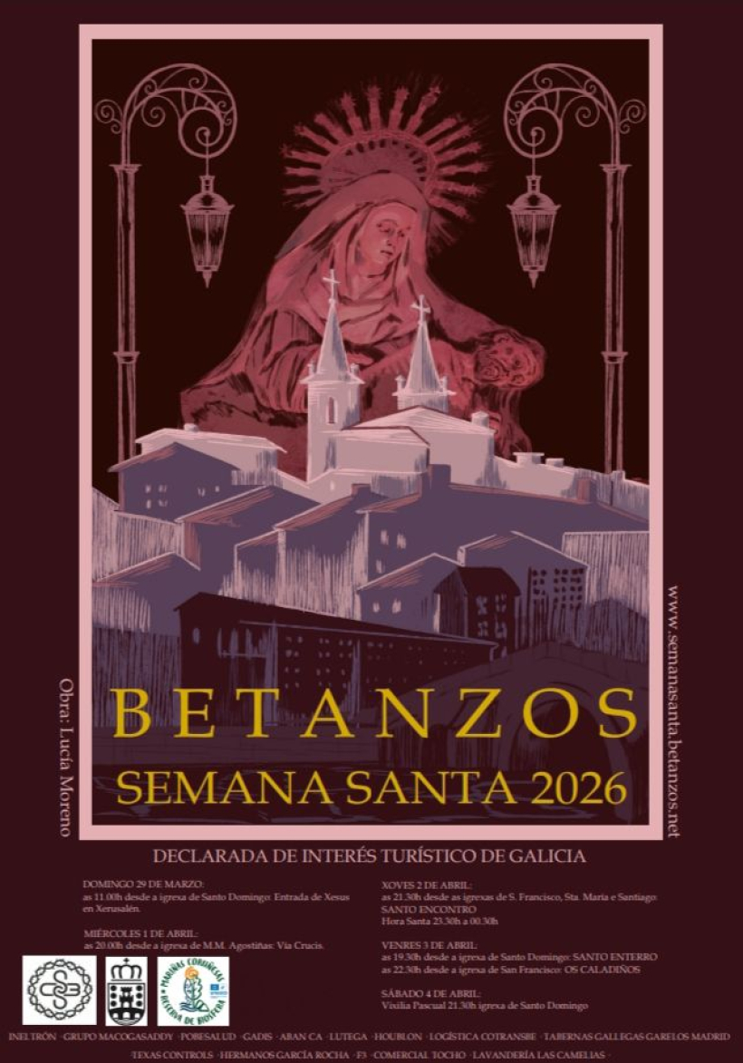 Cartel de Semana Santa en Betanzos 2026